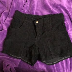 Men’s Black Corduroy Short Shorts